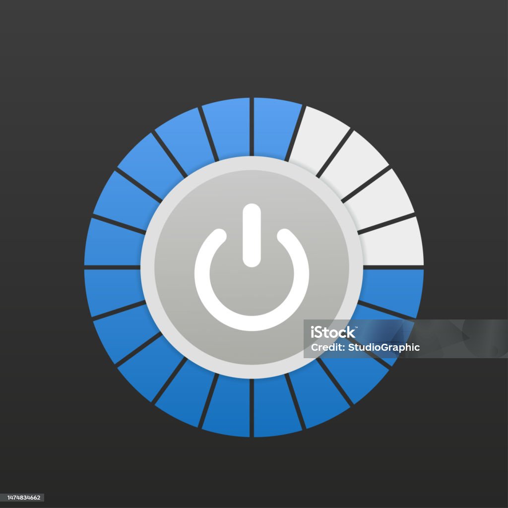 Turn Based Button Power Button Gray Button On A White Background Normal And Active Turn ...