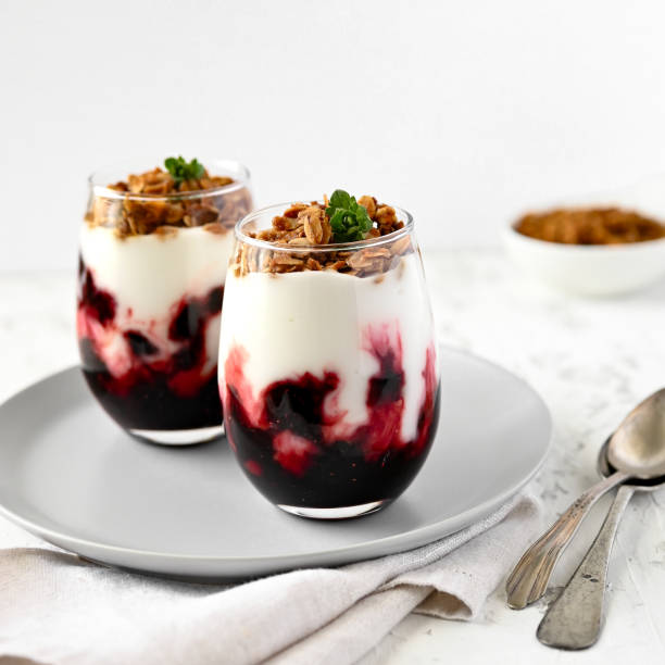 istock yogurt Parfait with berries and granola 1474836122