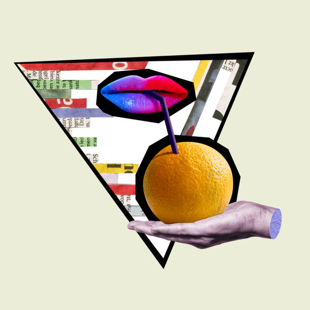 istock Drink orange juice! Art collage. 1474837081
