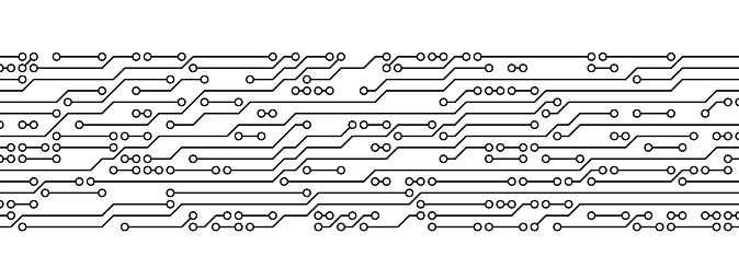 Banner of electronics pattern