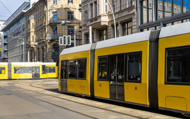 istock Train On Railroad Track In City 1474841313
