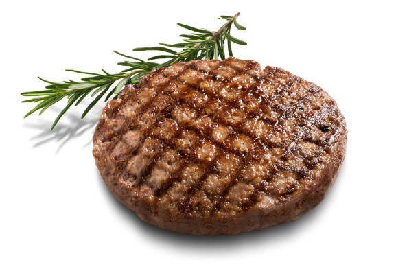 istock Single Grilled Beef Burger with Rosemary 1474843842