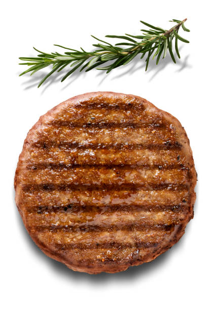 istock Single Grilled Beef Burger with Rosemary 1474843866
