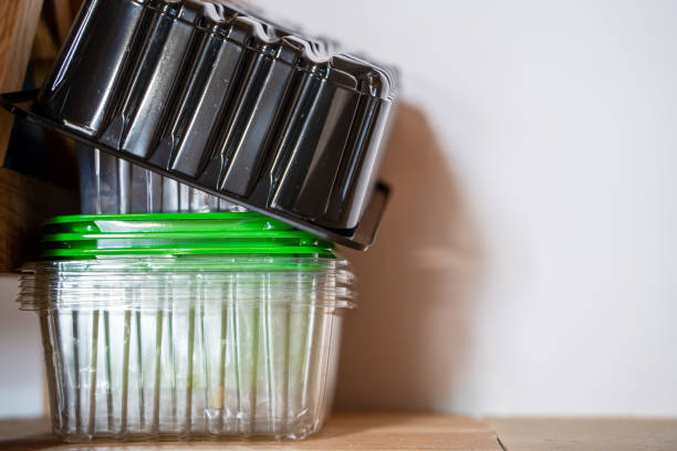 istock Various plastic containers after products are sorted and stacked in one place, close-up. Recycling plastic containers after shopping in the store 1474844271