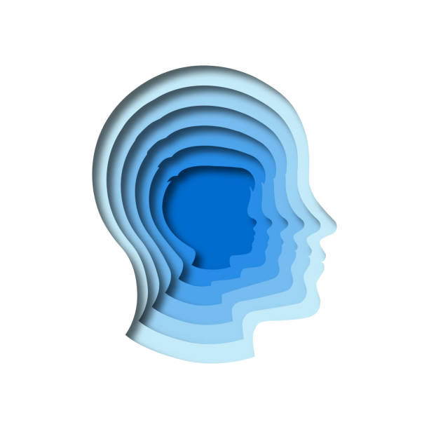 istock Papercut illustration of kid aging to man 1474844336