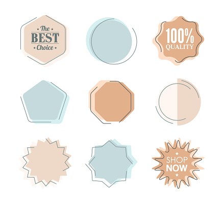 Starburst sale sticker. Sunburst price tag, colors silhouettes on white background