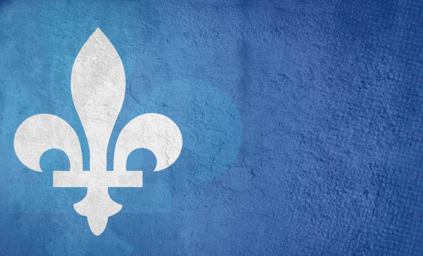 Quebec Province Fleur de Lys emblem abstract background