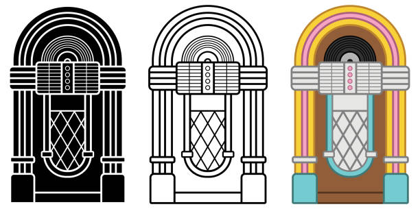 150+ 1950s Music Outline Stock Illustrations, Royalty-Free Vector