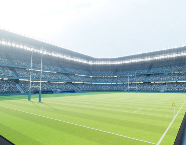 istock Rugby Stadium with Rugby Ball 1474852382