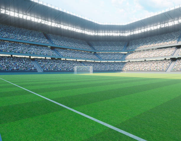 istock Soccer Stadium with Soccer Ball 1474852633
