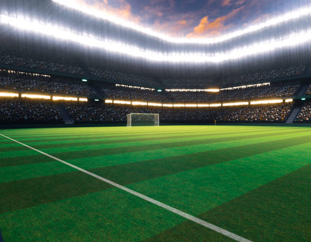 istock Soccer Stadium with Soccer Ball 1474852931