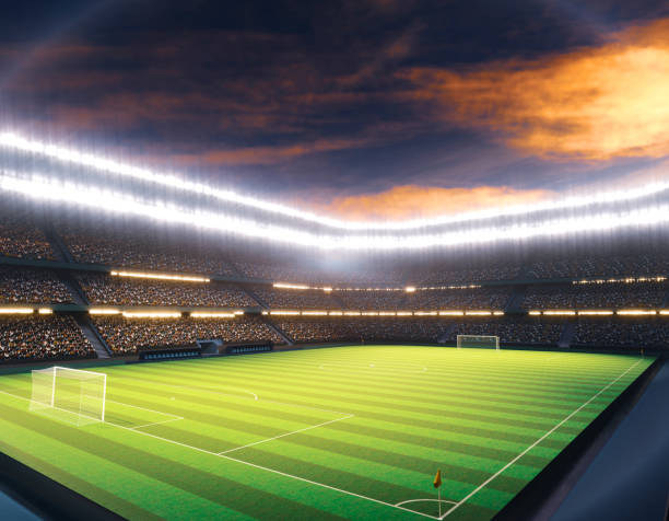 istock Soccer Stadium with Soccer Ball 1474852989