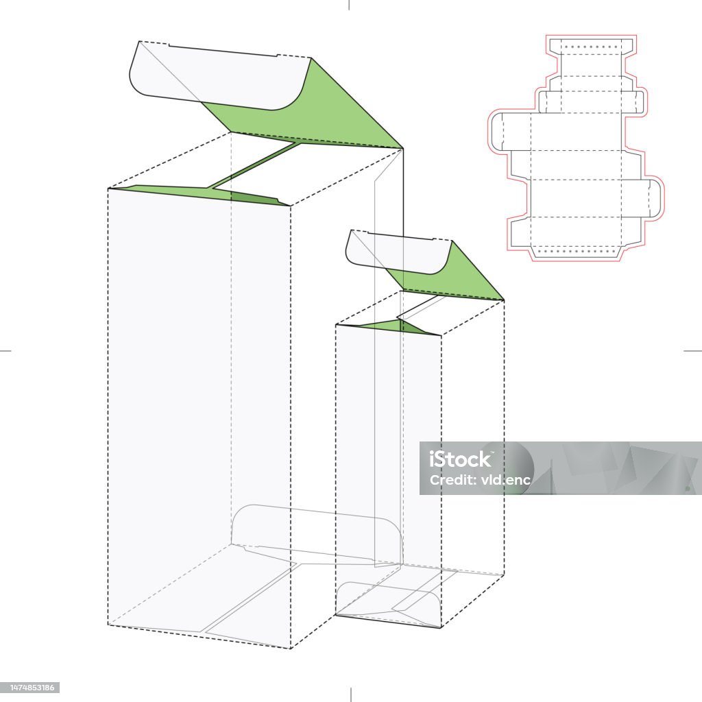 Double Boxes Example Double Box Stock Illustration - Download Image Now - Blank, Blueprint ...