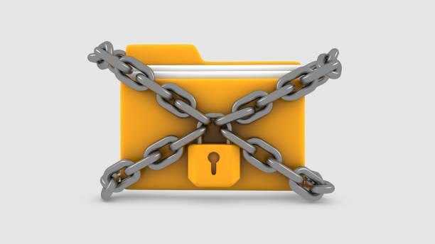 istock 3d illustration of folder locked with chains 1474854905