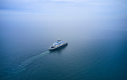 The islands Lolland and Langeland are connected by ferry that crosses Langelandsbaelt.