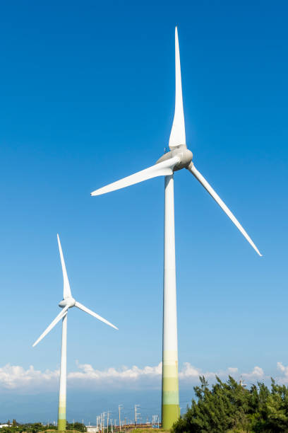 The wind power plant, energy systems, and renewable energy are on the west coast of Taiwan.