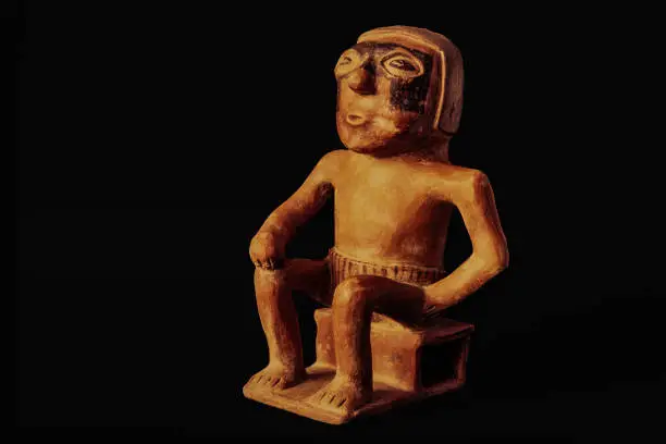 Photo of pre-columbian pottery of the ancient colombian indians