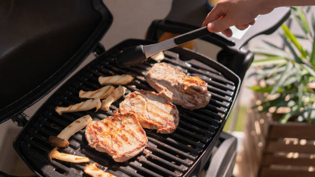 istock grilled meat with mushrooms on the grill 1474864934