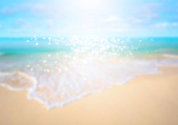 istock Blurred Abstract Art, Blue Sea And Sandy Tropical Beach. Background For Summer Vacation Holidays Banner 1474866799
