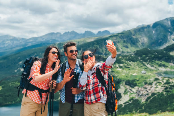 istock Selfie on the mountain top 1474868538