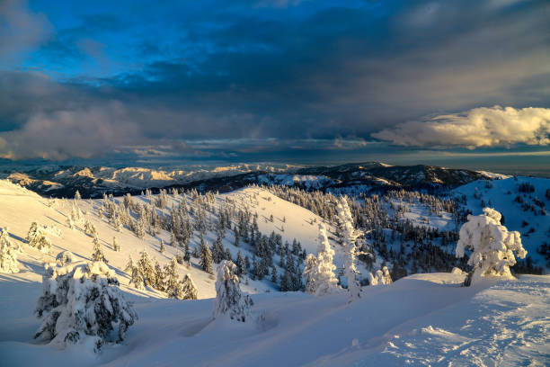 istock Sunset at Bogus Basin ski resort in Boise, Idaho 1474868725
