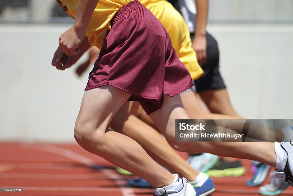 Linha de partida para 1500 metros de corrida - Foto de stock de Linha de Largada royalty-free