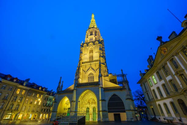 istock Night view of the cathedral (Berner Munster), Bern 1474880260