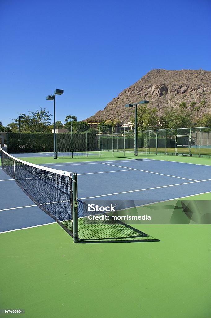 Курорт Blue теннисные корты - Стоковые фото Без людей роялти-фри