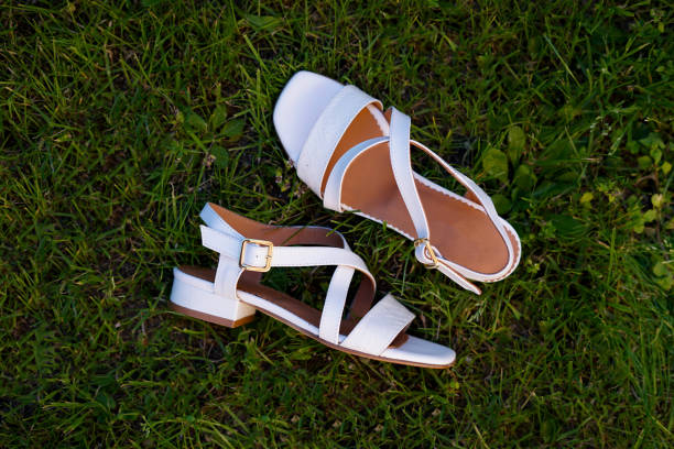 istock White womens sandals a footwer spring sytle 1474882593