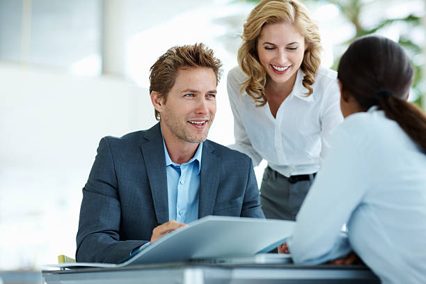istock Young business team in a meeting 147488461