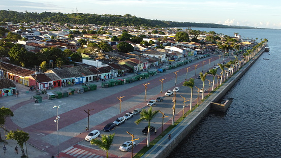 porto seguro, bahia, brazil - march 14, 2023: Ferry crossing from Porto Seguro to Arraial D'Ajuda, in the extreme south of Bahia.