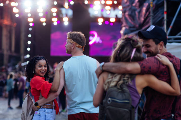 istock Romantic couples at music festival. 1474885589