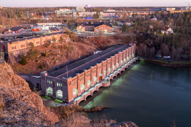 istock Hydroelectrical Water Power Center Olidan high angle view Sweden. 1474885829