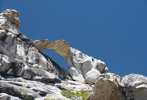 Indian Arch against Blue Sky in Yosemite National Park