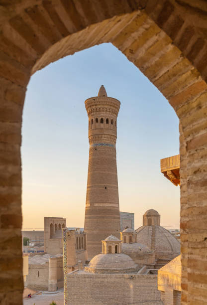 Kalon Minaret in Bukhara, Uzbekistan stock photo