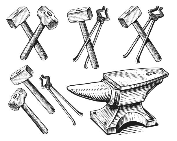 Retro Vintage Hammer & Anvil Blacksmith T-Shirt Retro Vintage Hammer & Anvil Blacksmith T-Shirt