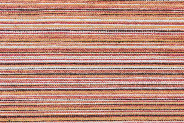 Background as handmade doormat from strips of cloth