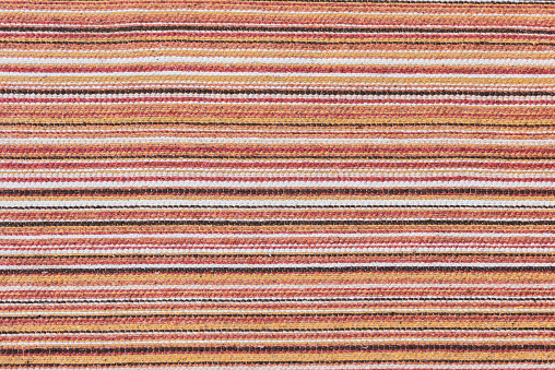 Background as handmade doormat from strips of cloth