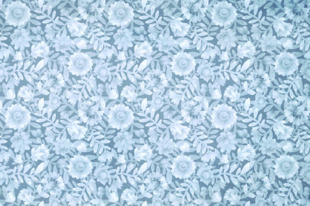 istock Floral ornament. Grunge retro background. Light backdrop with floral ornament. Raster illustration for scrapbooking, wrapping, packaging, postcard. 1474896320
