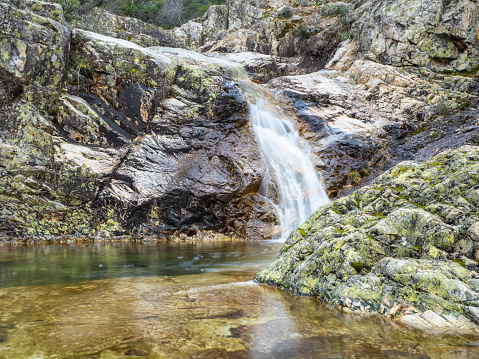 Waterfall in a mountain stream