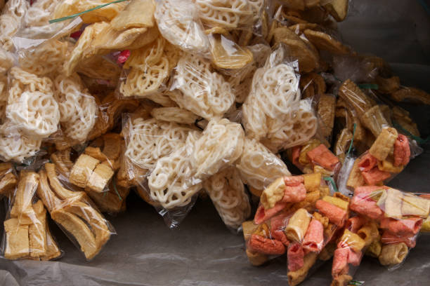 istock Cassava Crackers on a Balinese Market Stall 1474899054