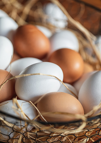 Organic eggs for cooking, baking and protein source