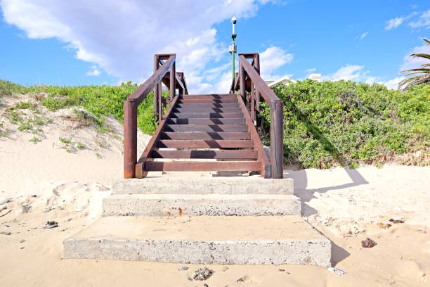 istock Wooden bridge on the beach 1474906268