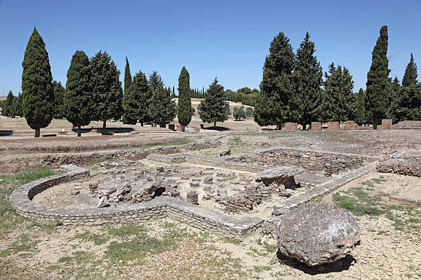 Ruins of Roman City Italica, Spain Ruins of Roman City Italica. Seville Province, Andalusia Spain italica spain stock pictures, royalty-free photos & images