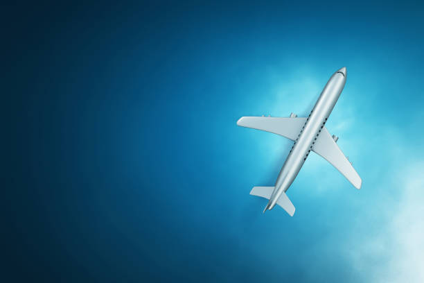 istock Top view airplane on 3d illustration 1474912184