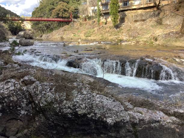 istock Scenery along the Ure River in Horaikyo at Yuya Onsen 1474917279