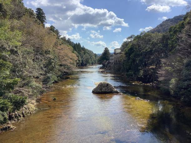 istock Scenery along the Ure River in Horaikyo at Yuya Onsen 1474917285