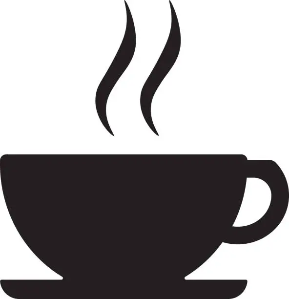 Vector illustration of Coffee cup silhouette icon