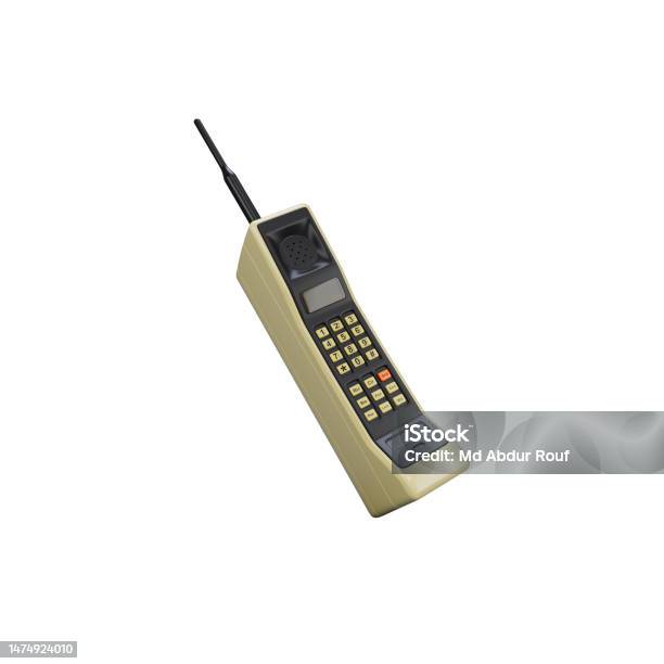 Dynatac 8000x Old Mobile World First Mobile Phone Stock Photo - Download Image Now
