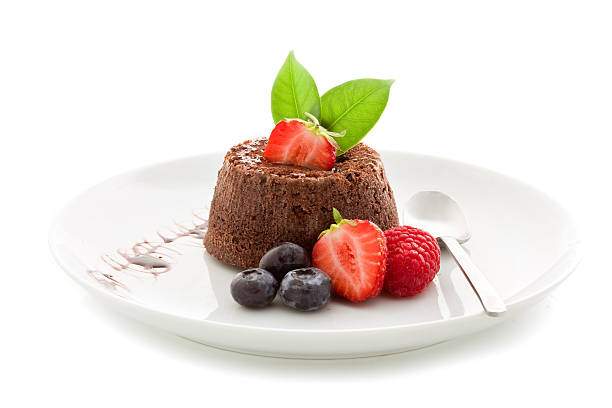 istock Chocolate dessert with strawberries and blueberries 147492426